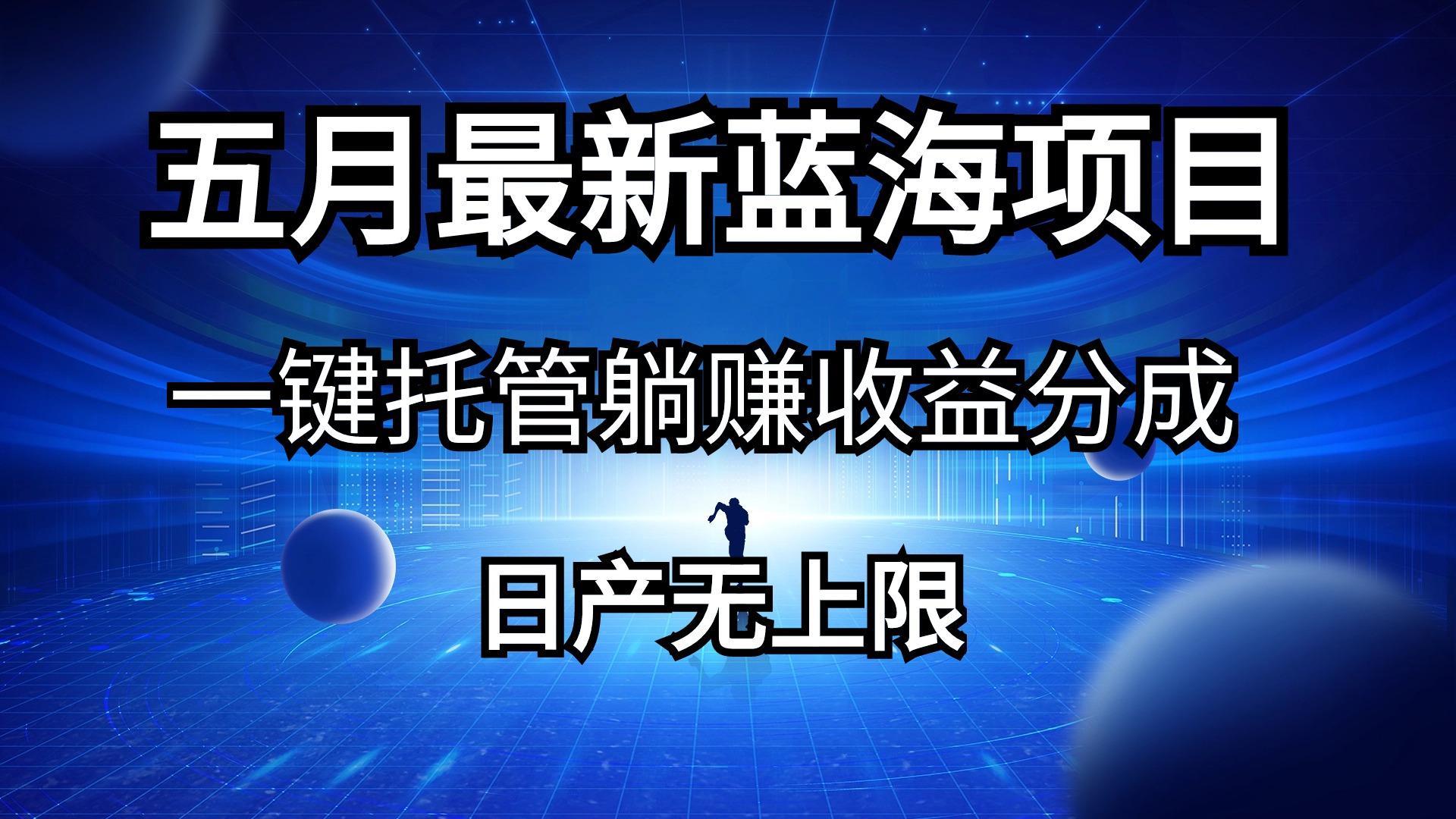 五月刚出最新蓝海项目一键托管 躺赚收益分成 日产无上限-皮皮网创