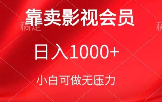 靠卖影视会员，日入1000+，落地保姆级教程，新手可学【揭秘】-皮皮网创