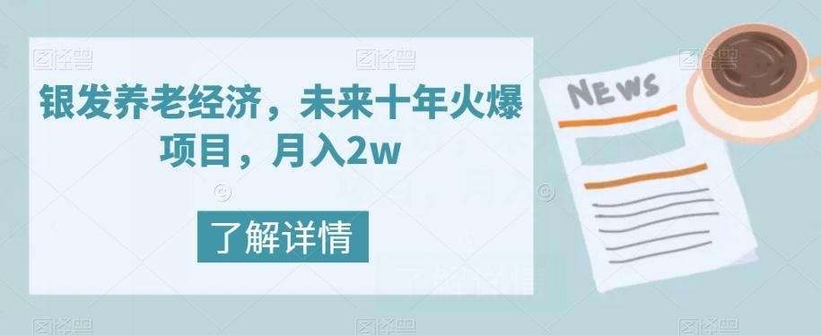 银发养老经济，未来十年火爆项目，月入2w【揭秘】-皮皮网创