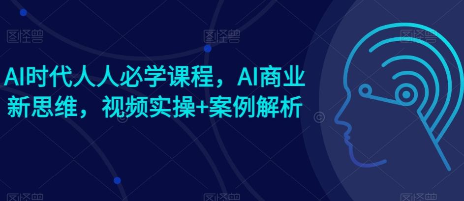 AI时代人人必学课程，AI商业新思维，视频实操+案例解析【赠AI商业爆款案例】-皮皮网创