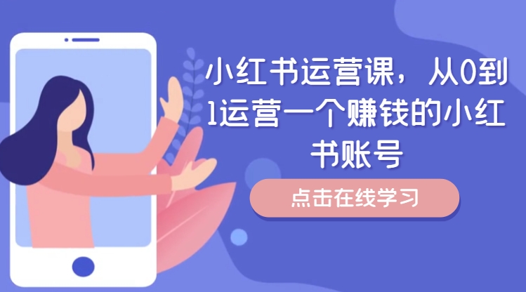 小红书运营课，从0到1运营一个赚钱的小红书账号-皮皮网创