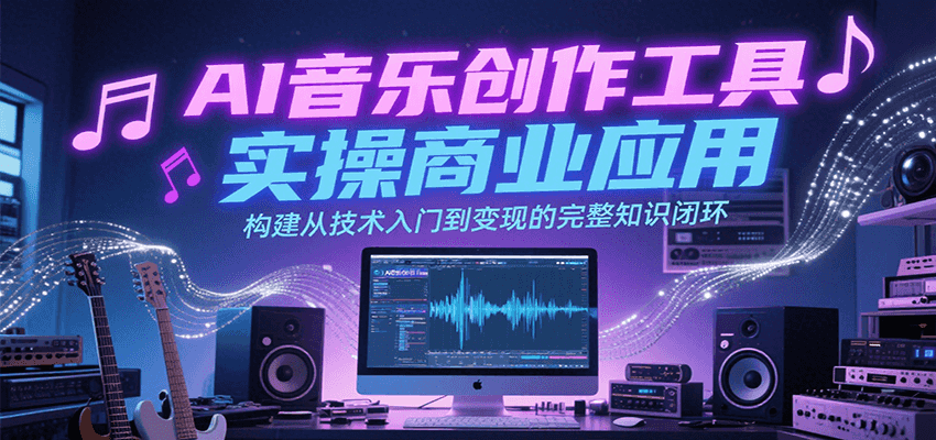 图片[1]-AI音乐创作工具实操商业应用，构建从技术入门到变现的完整知识闭环-皮皮网创