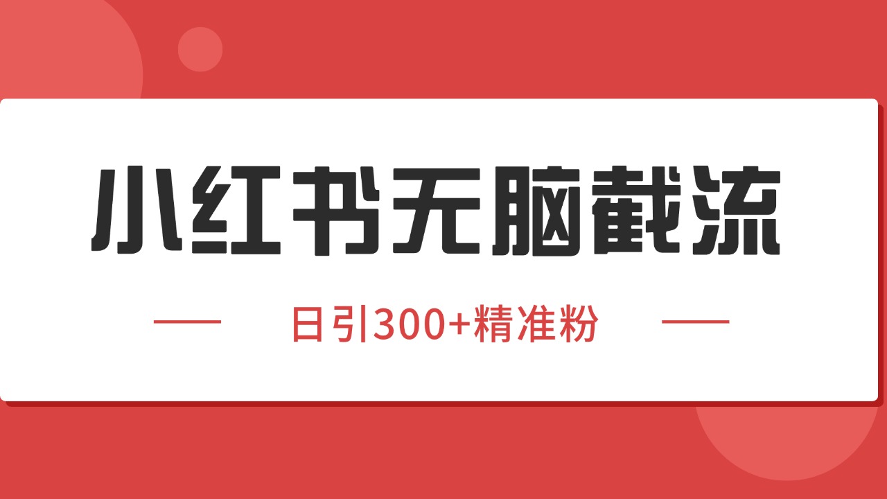 图片[1]-小红书截流同行客源，独家野路子获客玩法 日引200+暴力获客-皮皮网创