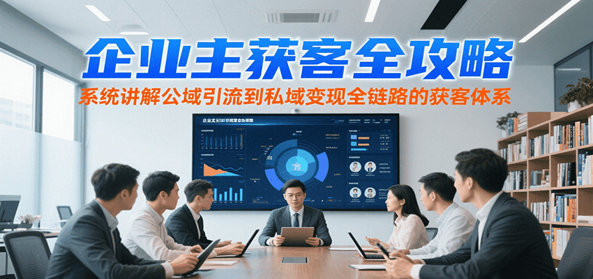 图片[1]-企业主获客全攻略，系统讲解公域引流到私域变现全链路的获客体系-皮皮网创