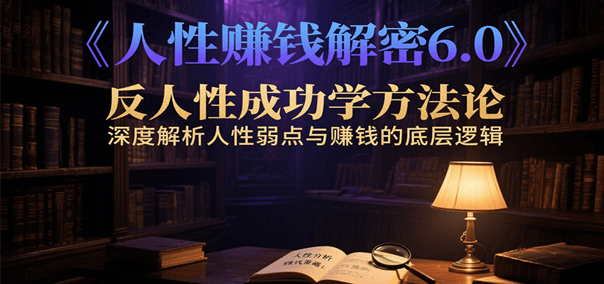 图片[1]-人性赚钱解密6.0，反人性成功学方法论，深度解析人性弱点与赚钱的底层逻辑-皮皮网创