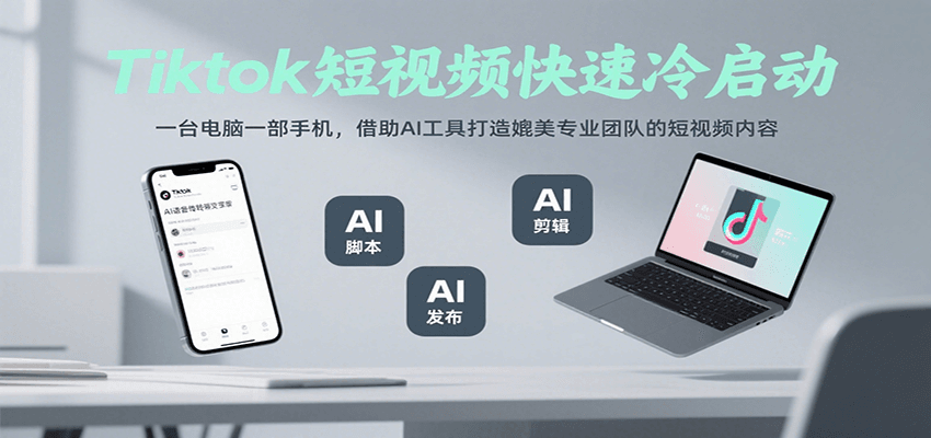 图片[1]-Tiktok短视频快速冷启动，一台电脑一部手机，借助AI工具打造媲美专业团队的短视频内容-皮皮网创