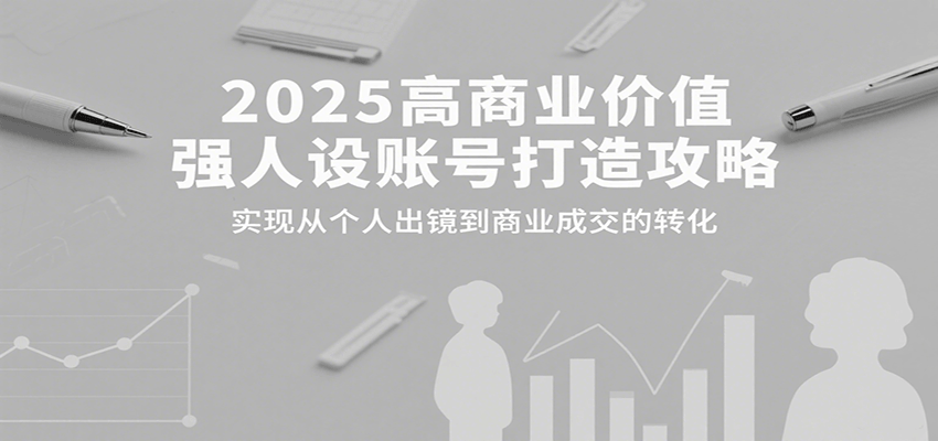 图片[1]-2025高商业价值强人设账号打造攻略，实现从个人出镜到商业成交的转化-皮皮网创