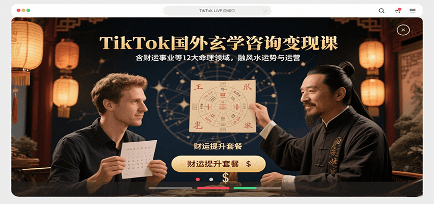图片[1]-TikTok国外玄学咨询变现课，含财运事业等12大命理领域，融风水运势与运营-皮皮网创