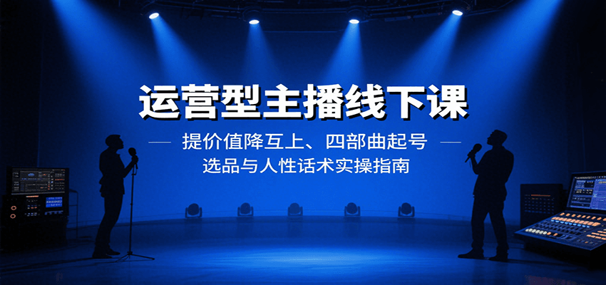 图片[1]-运营型主播线下课：提价值降互上、四部曲起号、选品与人性话术实操指南-皮皮网创