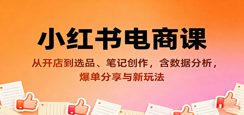 图片[1]-小红书电商课：从开店到选品、笔记创作，含数据分析，爆单分享与新玩法-皮皮网创