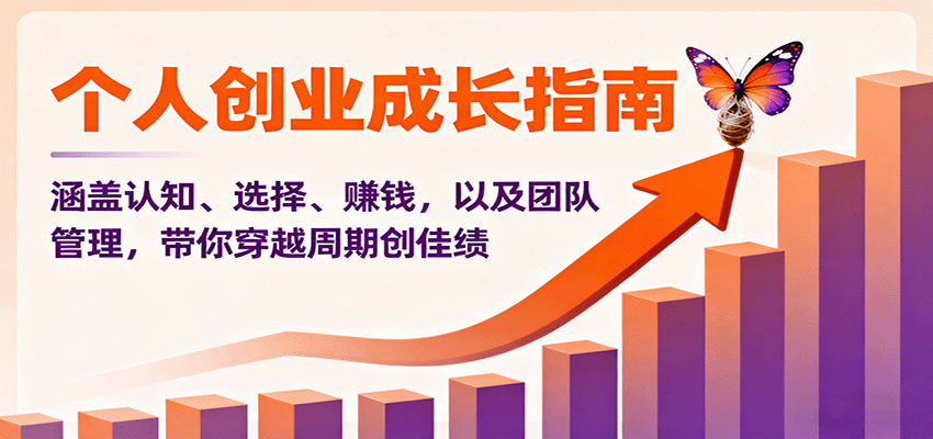图片[1]-个人创业成长指南：涵盖认知、选择、赚钱，以及团队管理，带你穿越周期创佳绩-皮皮网创