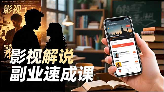 Tk影视解说副业速成课,软件安装、全流程实操、爆款预设,新手两周变现-皮皮网创