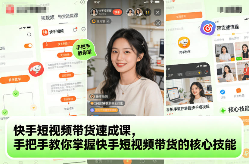 快手短视频带货速成课，手把手教你掌握快手短视频带货的核心技能-皮皮网创