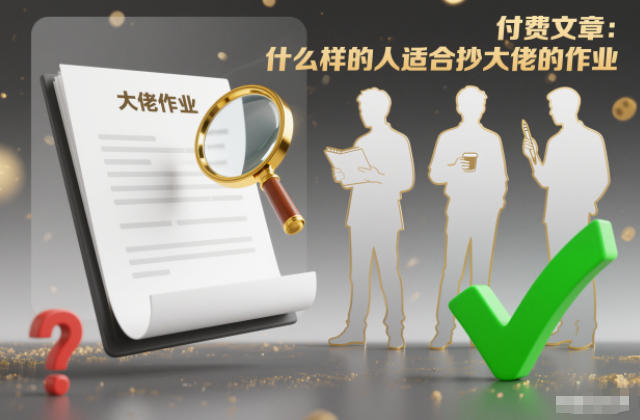 付费文章:什么样的人适合抄大佬的作业?-皮皮网创