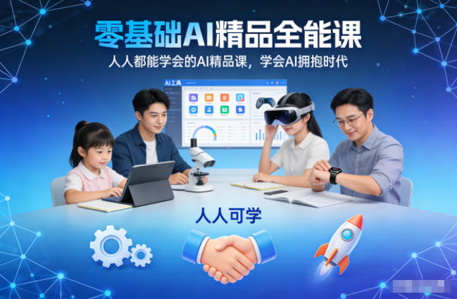零基础AI精品全能课,人人都能学会的AI精品课,学会AI拥抱时代-皮皮网创