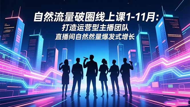 自然流量破圈线上课1-11月:打造运营型主播团队 直播间自然流量爆发式增长-皮皮网创