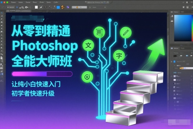 从零到精通Photoshop全能大师班,让纯小白快速入门,初学者快速升级-皮皮网创
