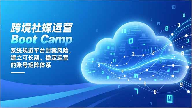 跨境社媒运营Boot Camp：系统规避平台封禁风险，建立可长期、稳定运营的账号矩阵体系-皮皮网创