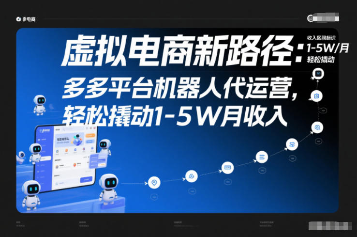 虚拟电商新路径：多多平台机器人代运营，轻松撬动1-5W月收入【揭秘】-皮皮网创