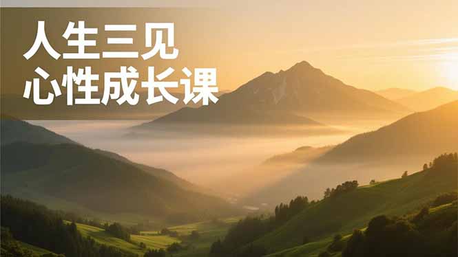 人生三见心性成长课，见天地众生自己，搞透人性安顿身心，活出清晰自我，内在富足无价-皮皮网创