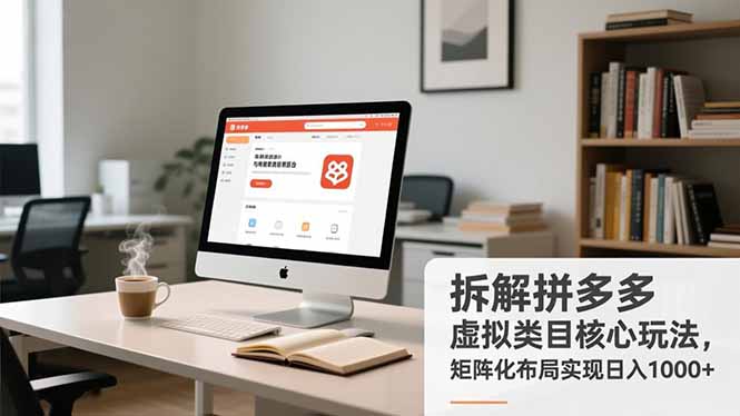 拆解拼多多虚拟类目核心玩法，矩阵化布局实现日入1000+-皮皮网创