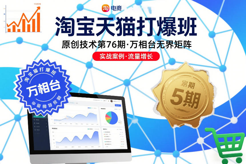 淘宝天猫打爆班原创技术第76期，万相台无界矩阵-皮皮网创
