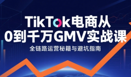 TikTok电商从0到千万GMV实战课，从0到1拆解实战秘籍(更新)-皮皮网创