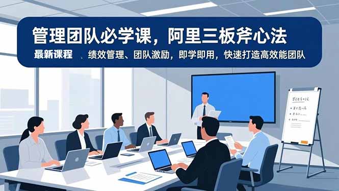 管理团队必学课，阿里三板斧心法、绩效管理、团队激励，即学即用，快速打造高效能团队-皮皮网创