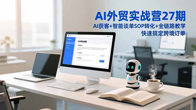 AI外贸实战营27期，AI获客+智能谈单+SOP转化+全链路教学，快速搞定跨境订单-皮皮网创