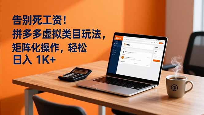 告别死工资!拼多多虚拟类目玩法,矩阵化操作,轻松日入 1K+-皮皮网创
