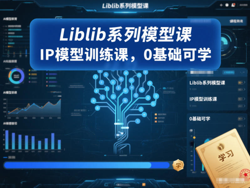 Liblib系列模型课，IP模型训练课，0基础可学-皮皮网创