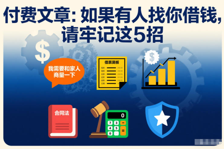 付费文章：如果有人找你借钱，请牢记这5招-皮皮网创