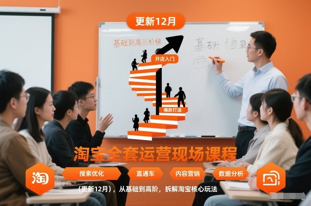 淘宝全套运营现场课程(更新12月)，从基础到高阶，拆解淘宝核心玩法-皮皮网创