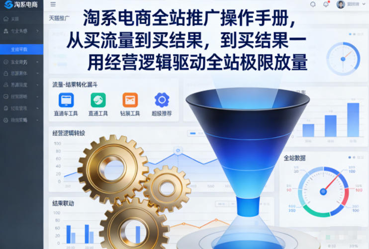 淘系电商全站推广操作手册，从买流量到买结果一用经营逻辑驱动全站极限放量-皮皮网创