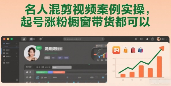 名人混剪视频案例实操，起号涨粉橱窗带货都可以-皮皮网创