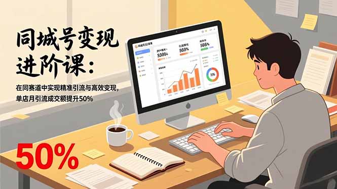 同城号变现进阶课：在同城赛道中实现精准引流与高效变现，单店月引流成交额提升50%-皮皮网创