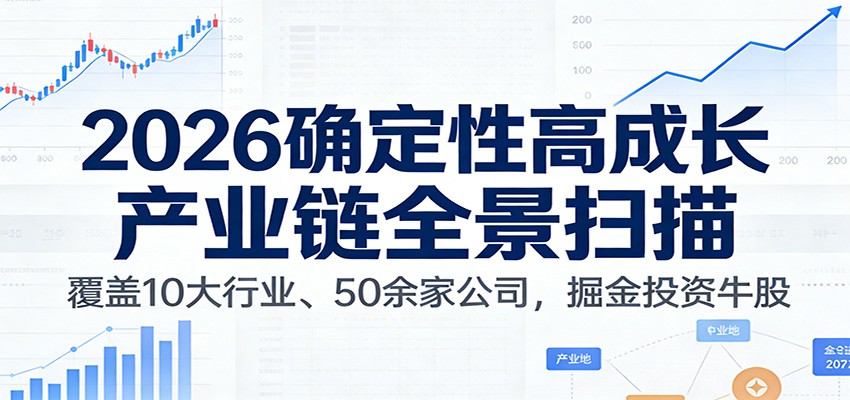 付费文章：2026确定性高成长产业链全景扫描：覆盖10大行业、50余家公司，掘金投资牛股-皮皮网创
