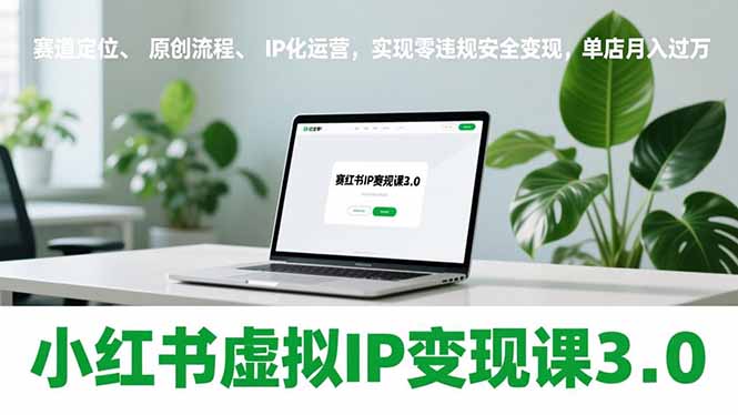 小红书虚拟IP变现课3.0,赛道定位、原创流程、IP化运营,实现零违规安全变现,单店月入过万-皮皮网创