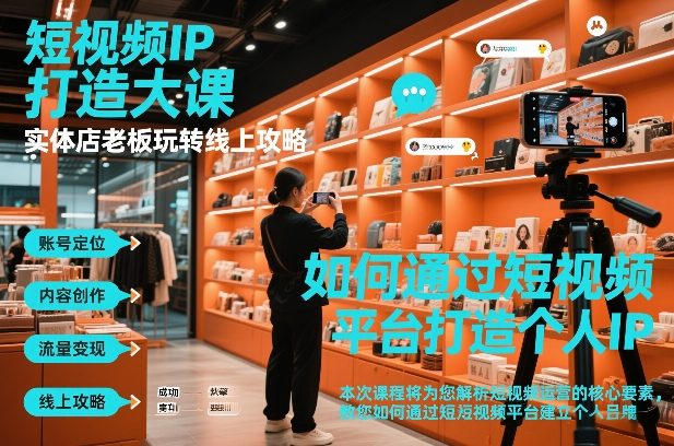 短视频ip打造大课，实体店老板玩转线上攻略-皮皮网创