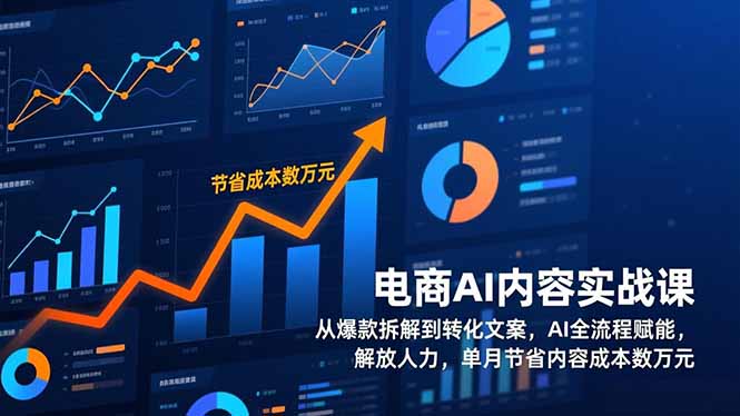 电商AI内容实战课，从爆款拆解到转化文案，AI全流程赋能，解放人力，单月节省内容成本数万元-皮皮网创