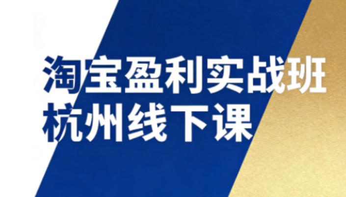 淘宝盈利实战班杭州线下课12月26-28日(音频+字幕)，帮你掌握SOP流程+12门核心技术-皮皮网创