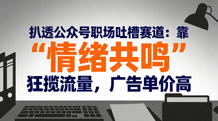 扒透公众号职场吐槽赛道：靠“情绪共鸣”狂揽流量，广告单价高-皮皮网创