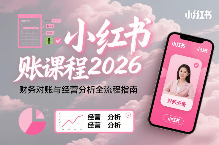 小红书对账课程2026，财务对账与经营分析全流程指南-皮皮网创