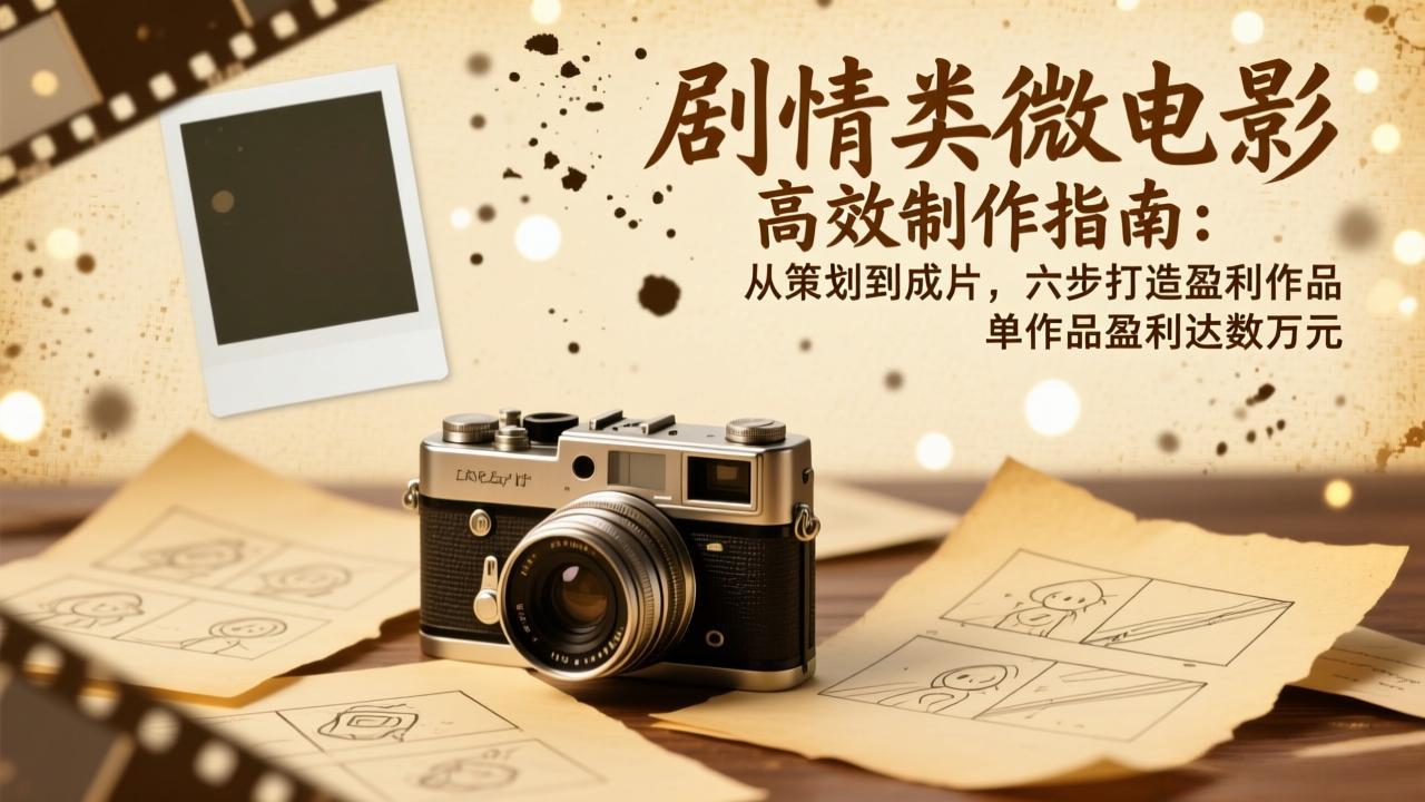 剧情类微电影高效制作指南：从策划到成片，六步打造盈利作品，单作品盈利达数万元-皮皮网创