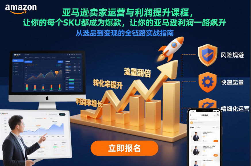 亚马逊卖家运营与利润提升课程,让你的每个SKU都成为爆款,让你的亚马逊利润一路飙升(更新12月)-皮皮网创