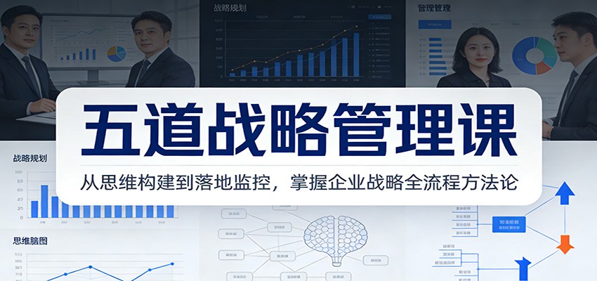 五道战略管理课：从思维构建到落地监控，掌握企业战略全流程方法论-皮皮网创