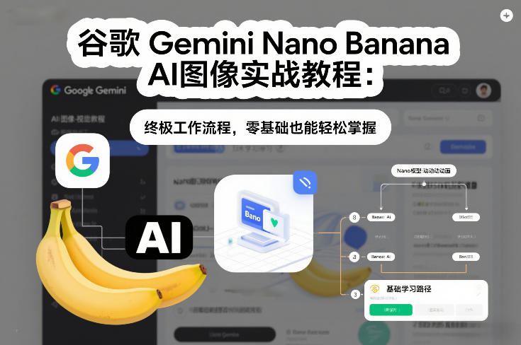 谷歌Gemini Nano Banana AI图像实战教程：终极工作流程，零基础也能轻松掌握-皮皮网创