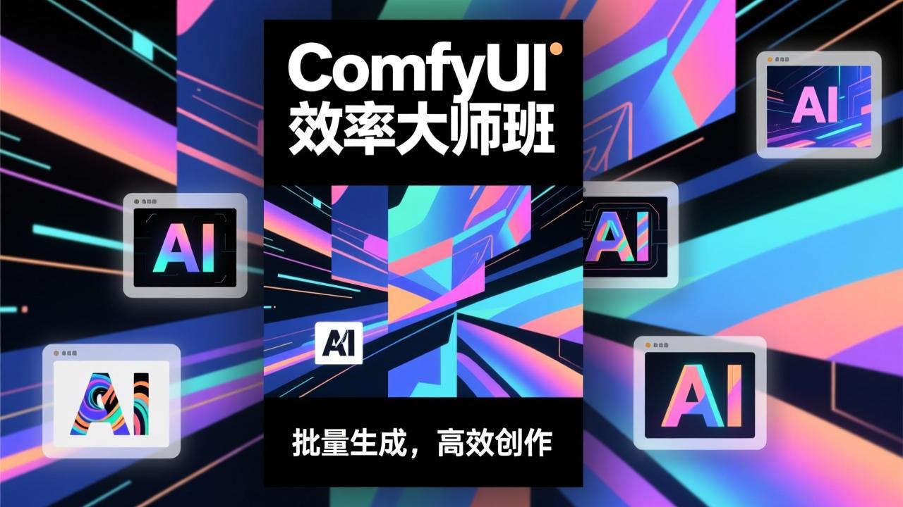 ComfyUI效率大师班：工作流搭建，批量生成，将个人AI出图效率提升5-10倍，月接单收入1-3万-皮皮网创