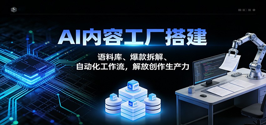 AI内容工厂搭建：语料库、爆款拆解、自动化工作流，解放创作生产力-皮皮网创