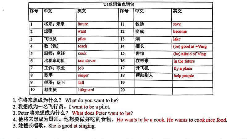 五年级上英语各单元单词和句子必背默写《沪教牛津版》-皮皮网创